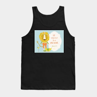 He Will Come to Us Like Rain Scripture Art Tank Top